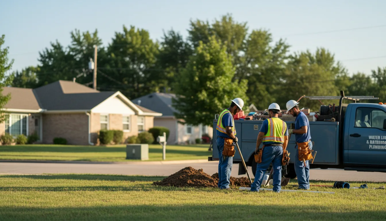 Residential water line and bathroom plumbing service in Williamsfield, IL